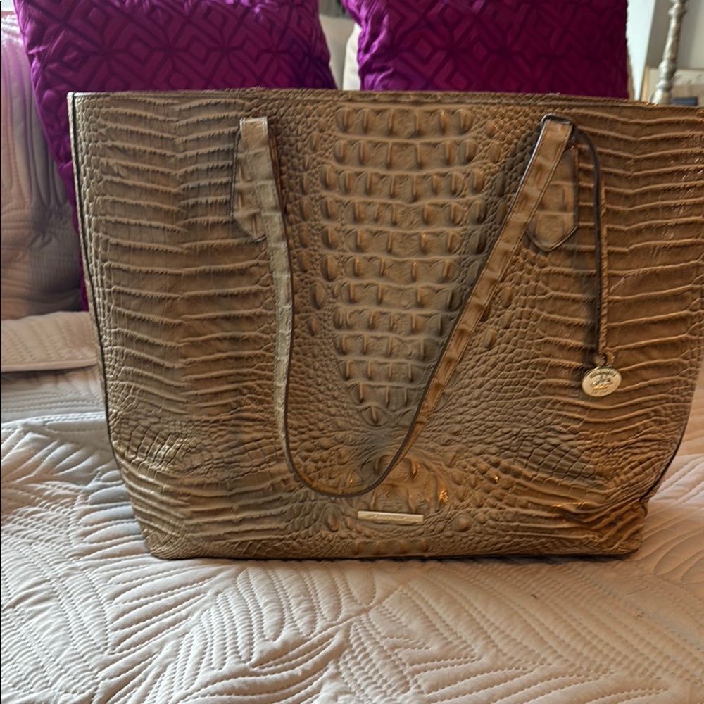 Brahmin Gold Embossed Tote Bag